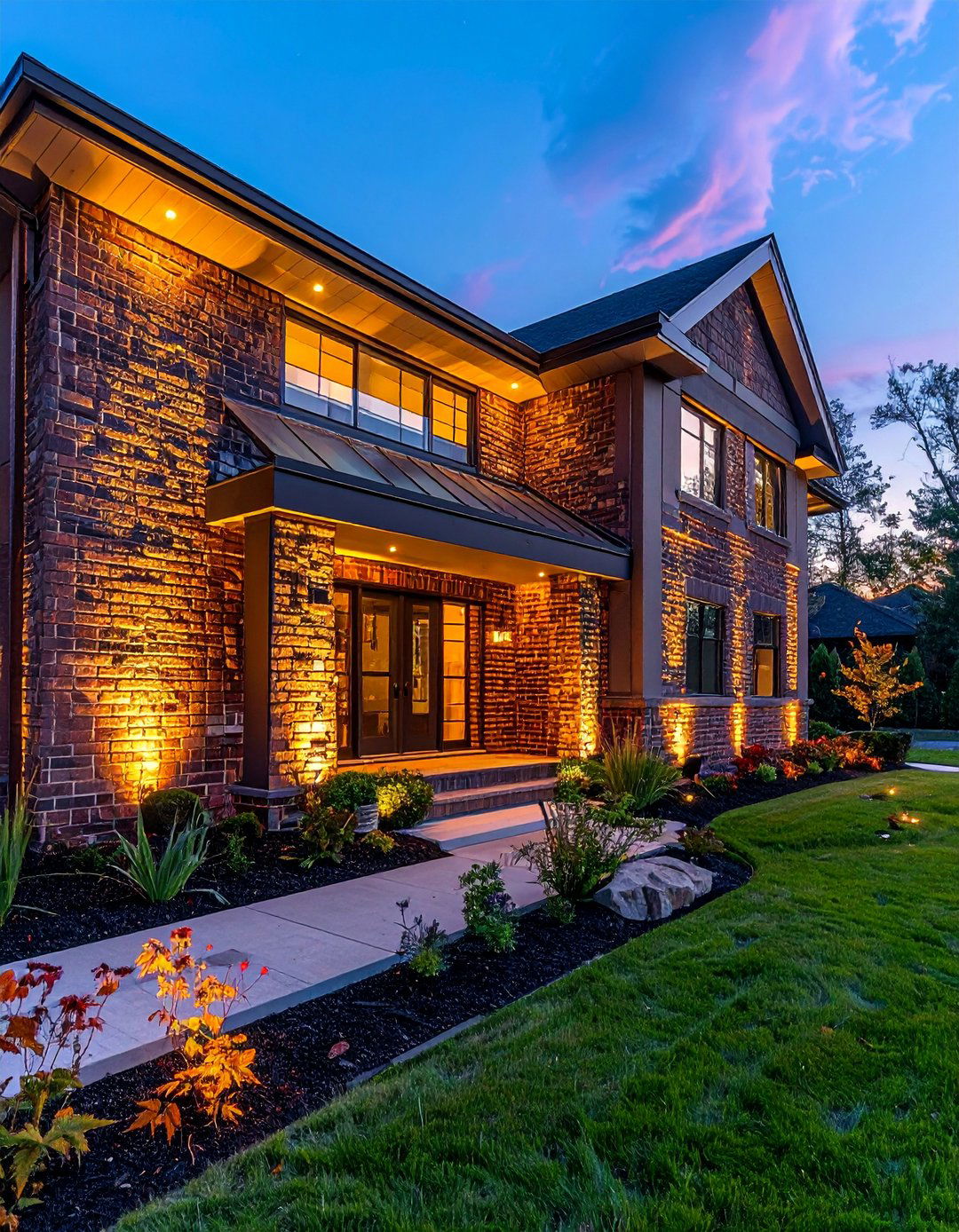 Architectural Wall Washing - 40 Backyard Lighting Ideas to Illuminate Your Space