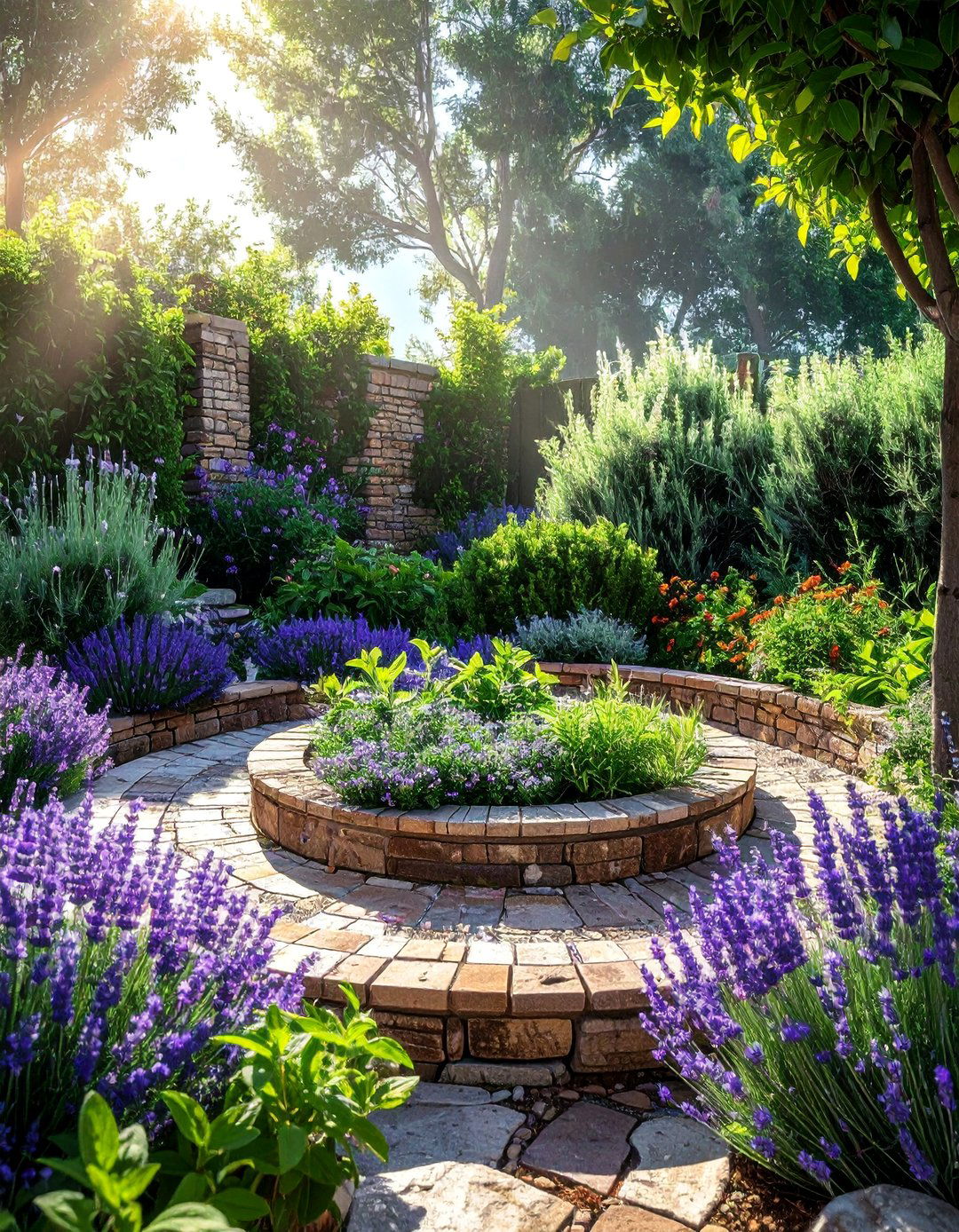 Aromatic Herb Spiral Sensory Garden - 25 Sensory Garden Ideas to Stimulate the Senses