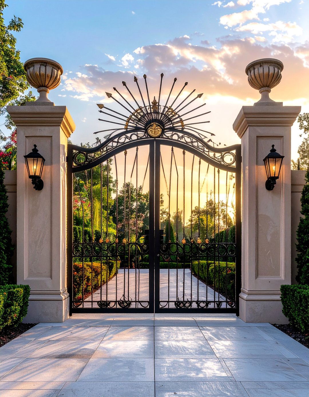 Art Deco Inspired Metal Garden Gate - 25 Metal Garden Gate Ideas for a Stylish Entrance
