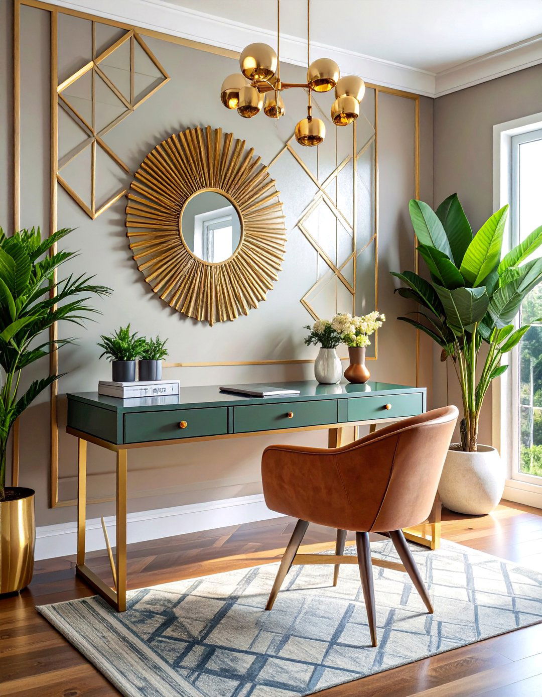 Art Deco and Modernist Eclectic Home Office - 25 Eclectic Home Office Ideas for Creative Workspaces