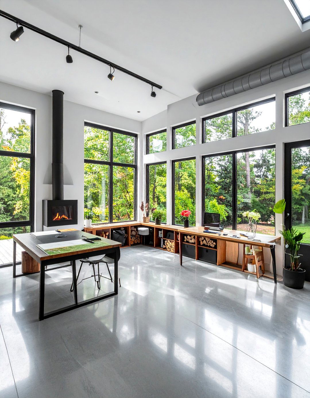 Artist Studio Workspace - 35 Three Season Porch Ideas for Year-Round Comfort