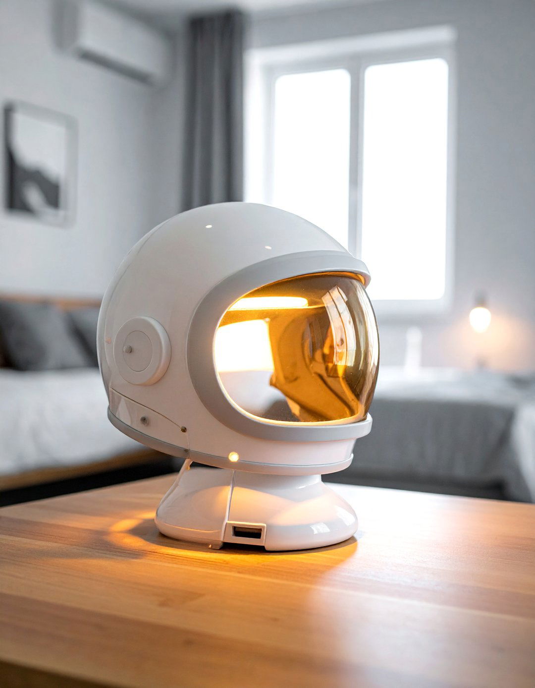 Astronaut Helmet Table Lamp - 20 Space-themed Room Ideas for a Cosmic Bedroom