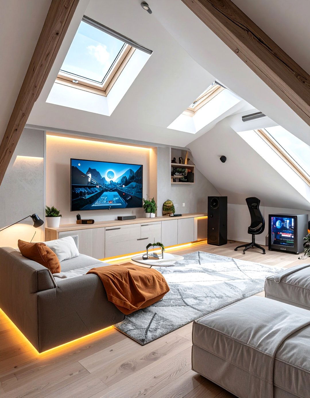 Attic Gaming Retreat - 25 Small Game Room Ideas for Fun and Functionality