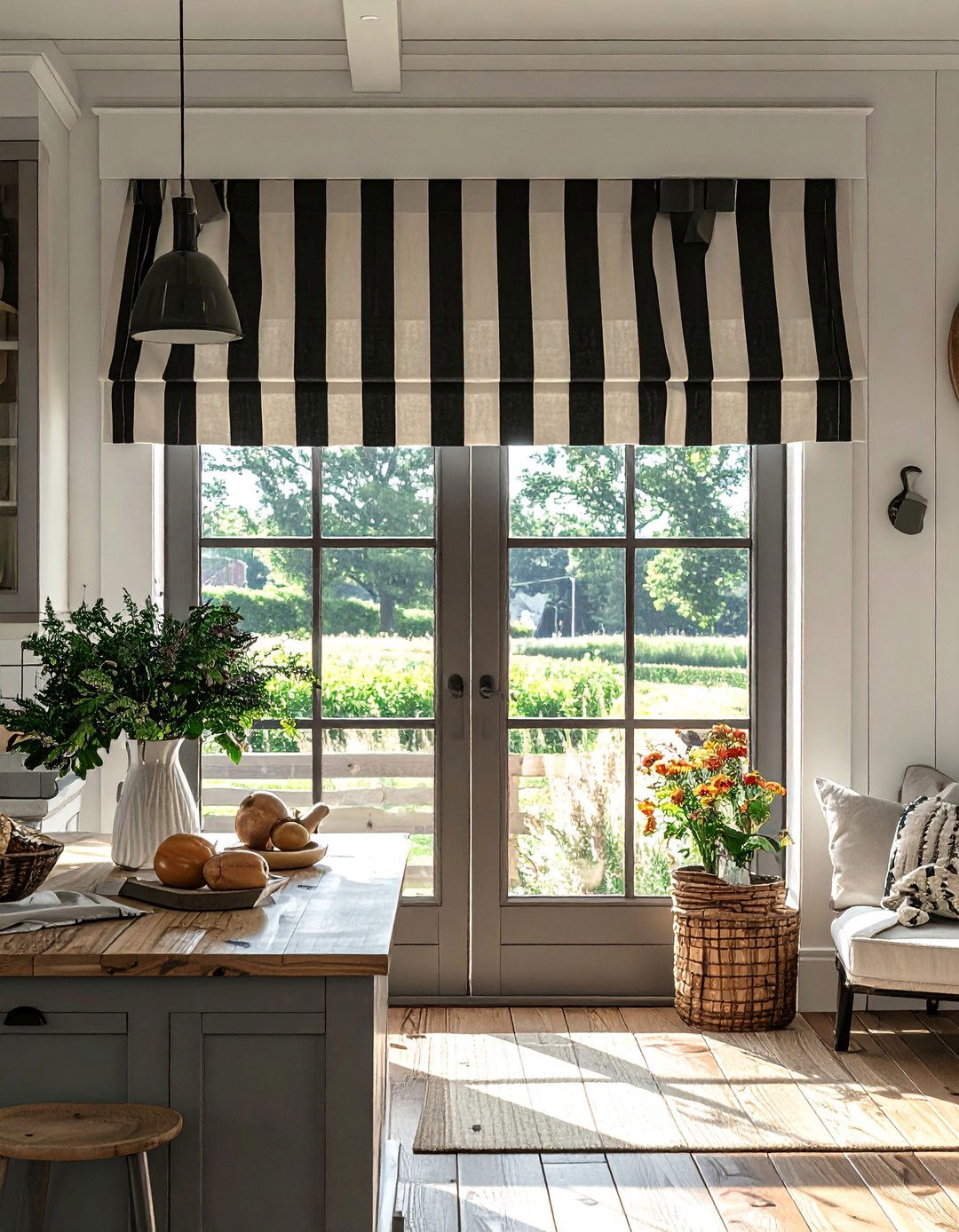 Awning Style Window Valance - 40 Farmhouse Window Treatment Ideas for a Cozy Home