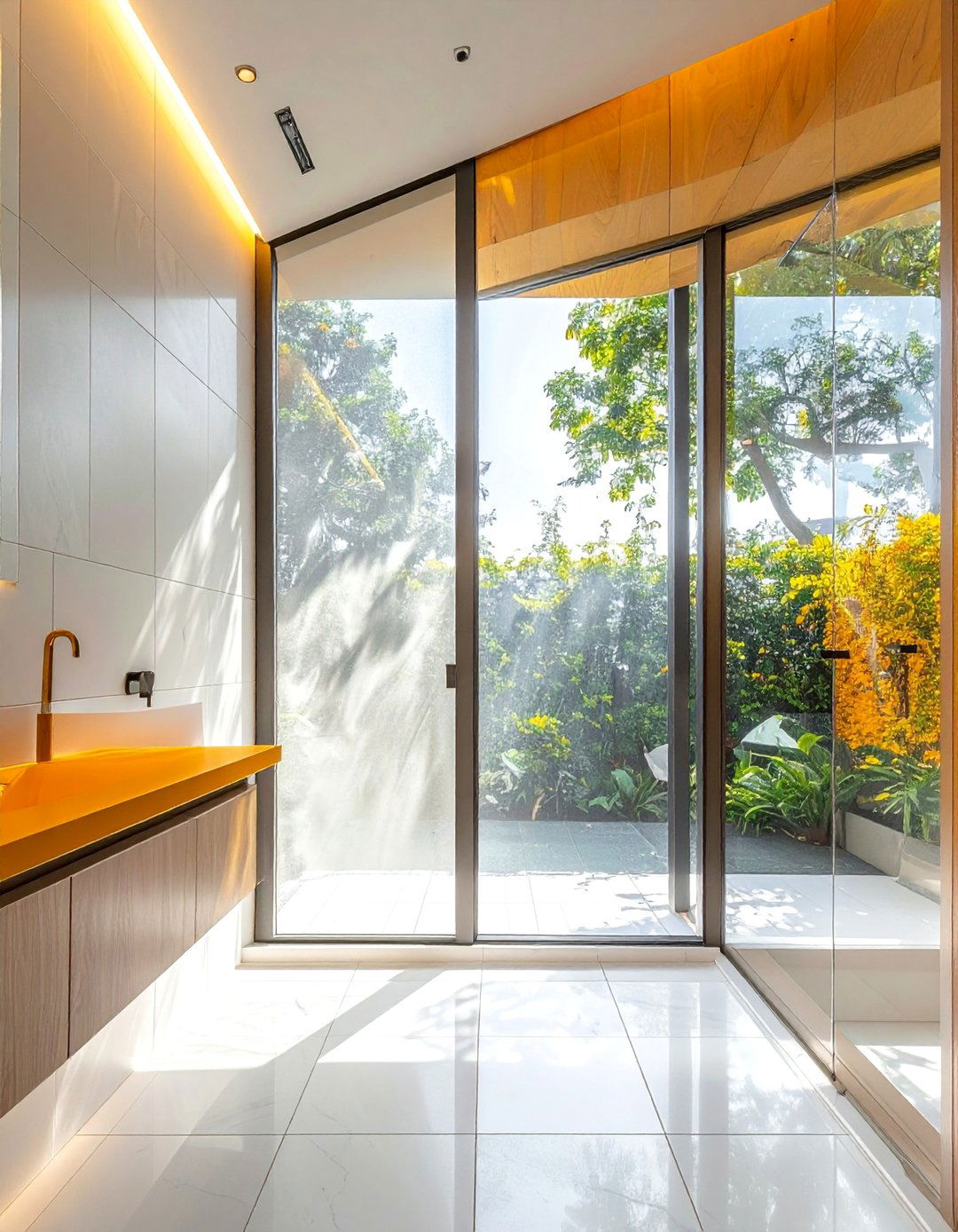 Awning Windows for Ventilation - 30 Shower Window Ideas to Brighten Up Your Bathroom