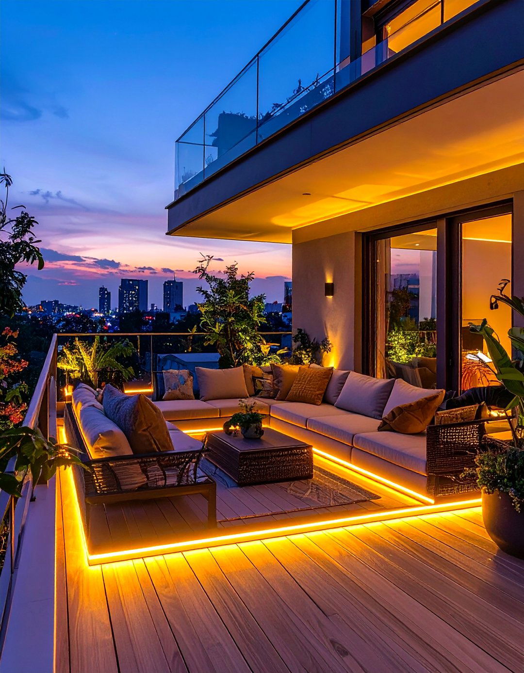 Balcony Rail Enhancement - 40 Garden Lighting Ideas to Illuminate Your Outdoor Space