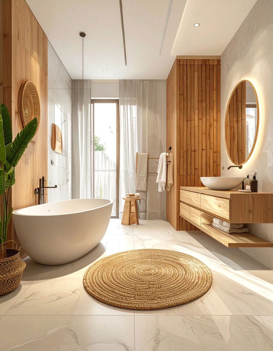 Bamboo Accent Elements - 25 Boho Bathroom Ideas for a Free-Spirited Retreat