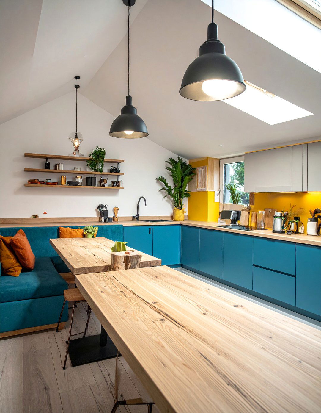 Banquette Seating Kitchen - 20 Sloped Ceiling Kitchen Ideas to Maximize Space