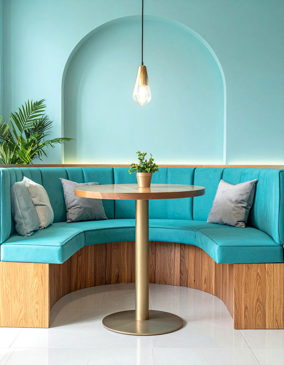 Banquette Seating with Pedestal Table - 40 Banquette Seating Ideas for Stylish Dining