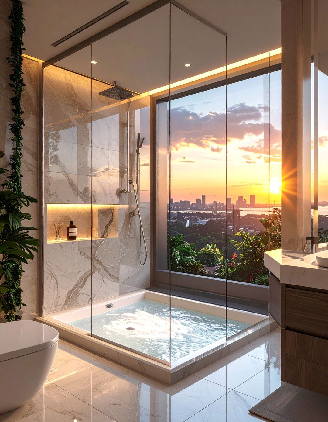 Bay Window Luxury - 30 Shower Window Ideas to Brighten Up Your Bathroom