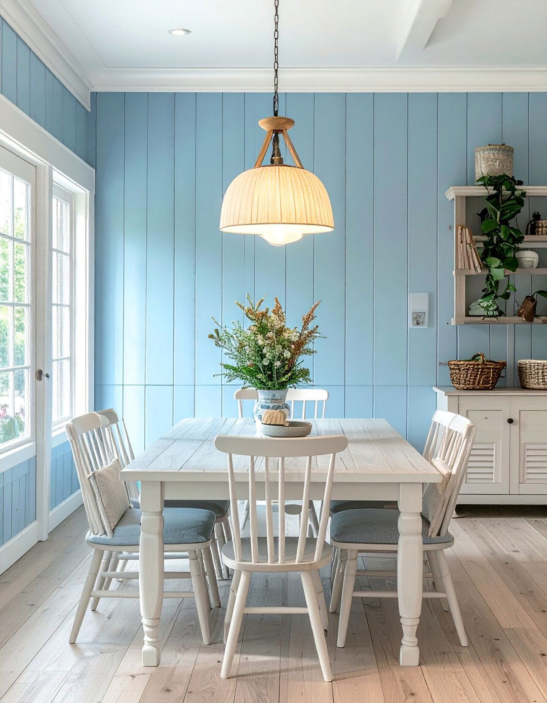 Beadboard Cottage Charm - 25 Dining Room Wall Paneling Ideas to Elevate Your Space