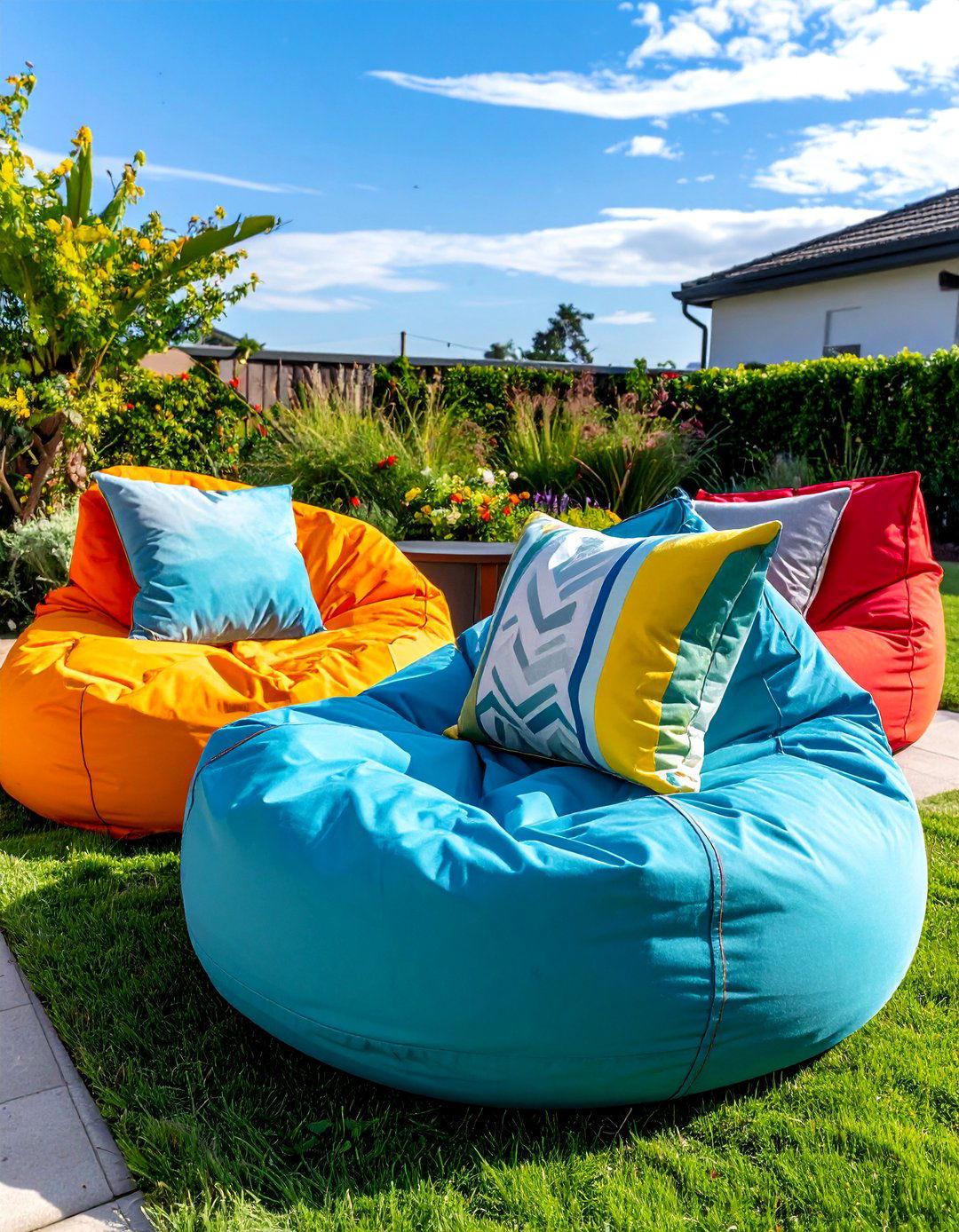 Bean Bag Comfort - 40 Cozy Outdoor Seating Ideas for Your Backyard