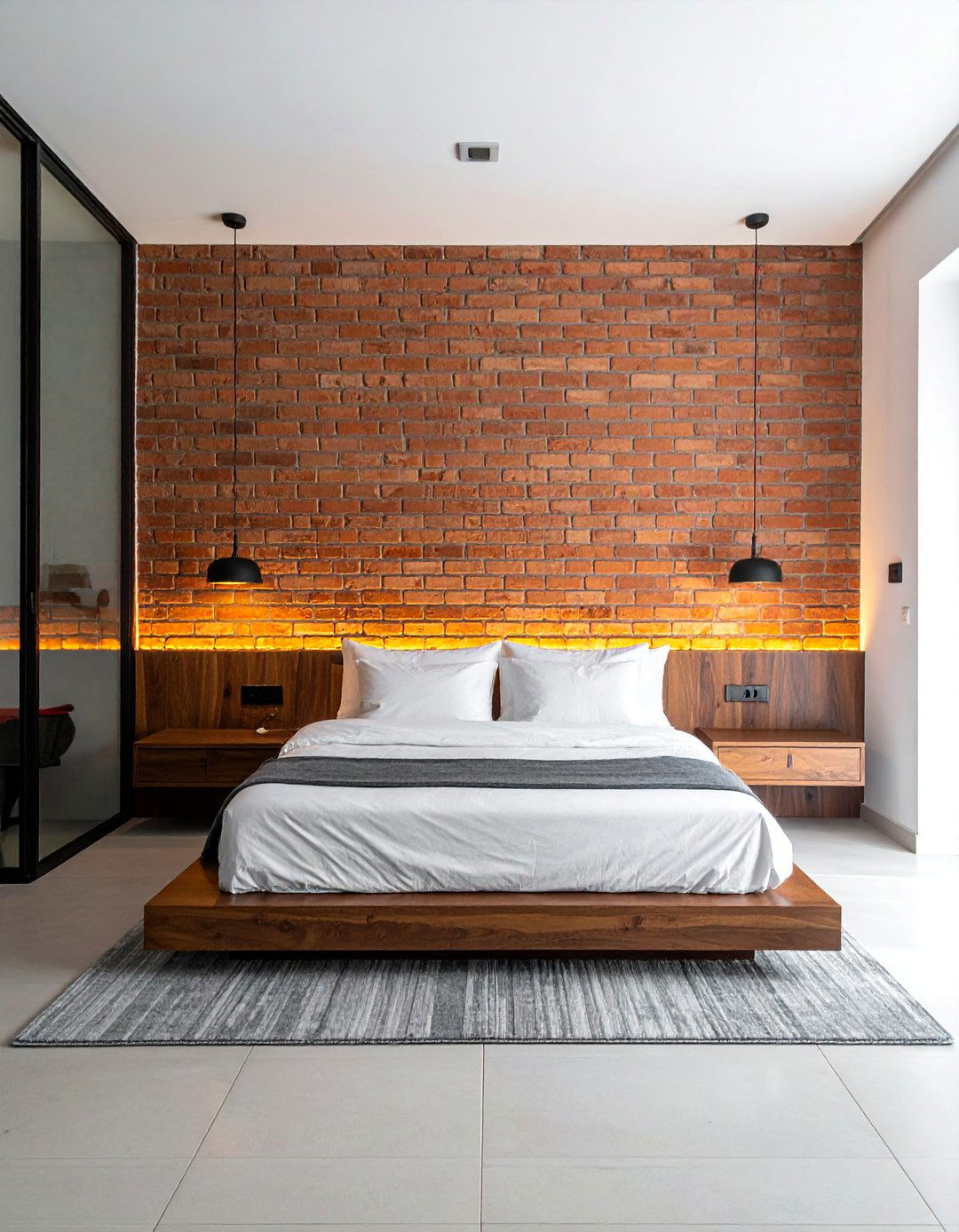 Bedroom Brick Accent Wall - 20 Brick Accent Wall Ideas for Modern Home Design