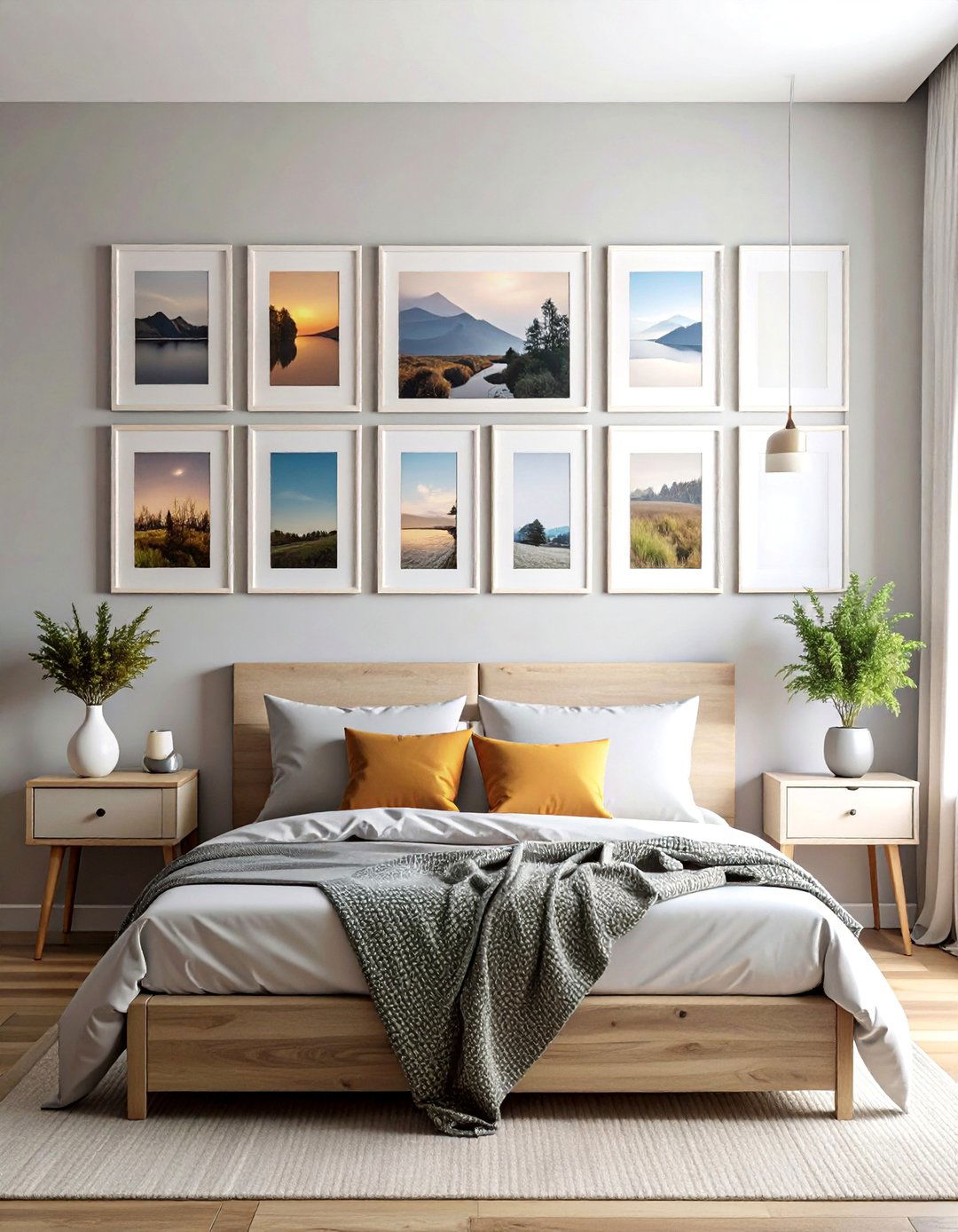Bedroom Gallery Wall Above the Bed - 40 Gallery Wall Ideas to Showcase Your Style