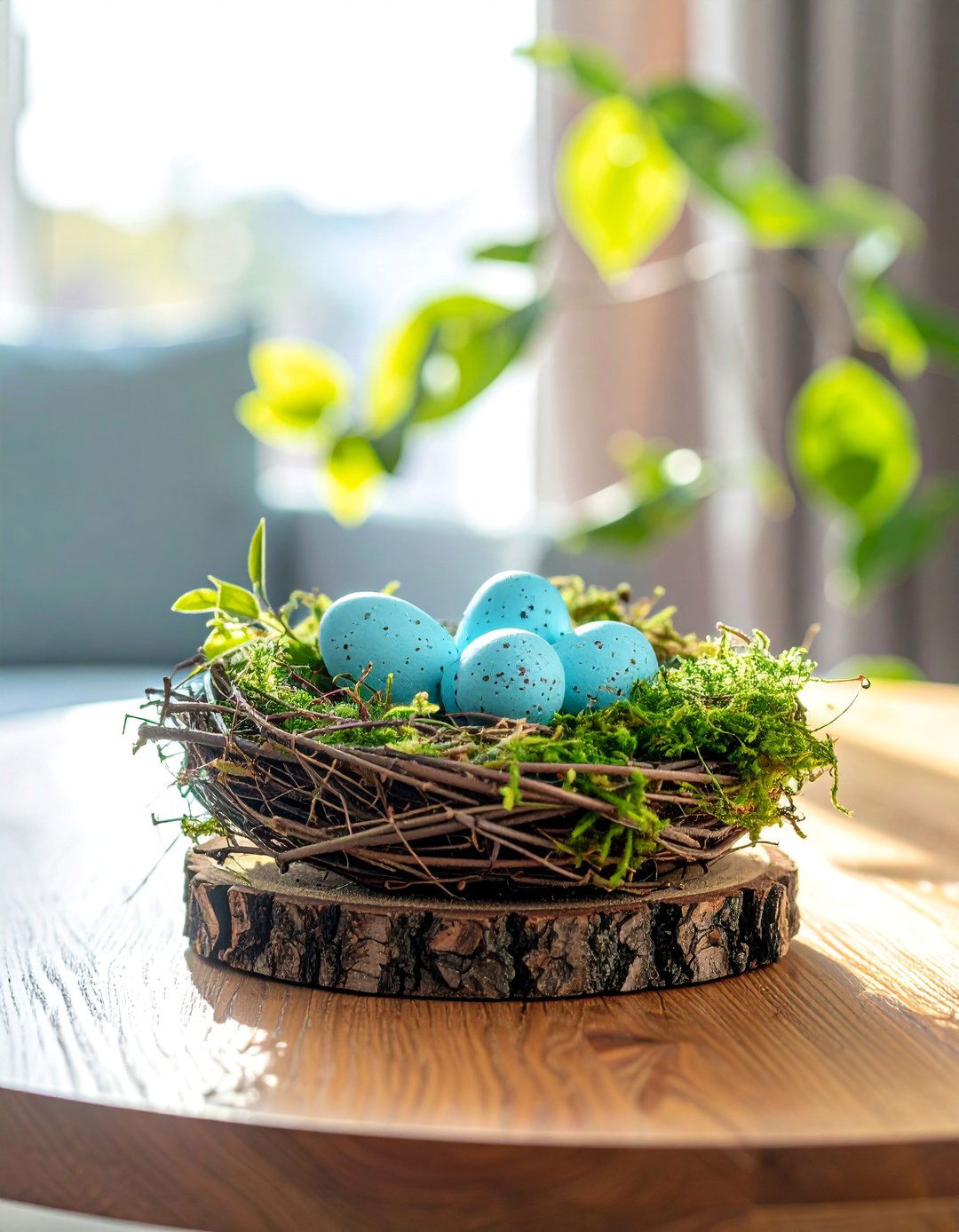Birds Nest and Speckled Egg Spring Centerpiece - 25 Spring Centerpiece Ideas for a Fresh Look