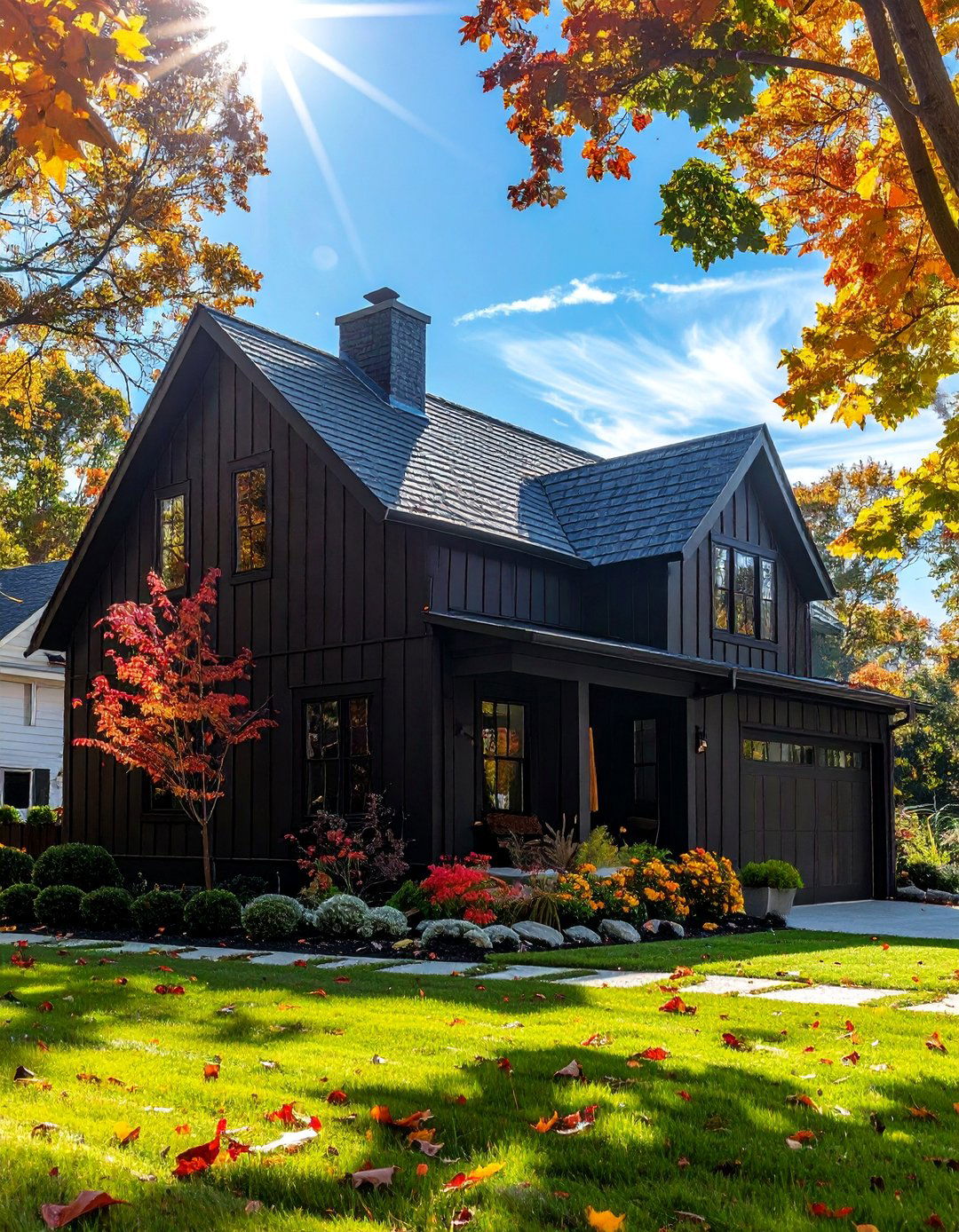 Black Board and Batten Siding - 40 Black Modern Farmhouse Exterior Design Ideas for a Sleek Look