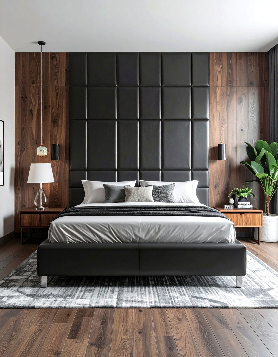 Black Leather Headboard - 15 Black Headboard Bedroom Ideas for Dramatic Flair