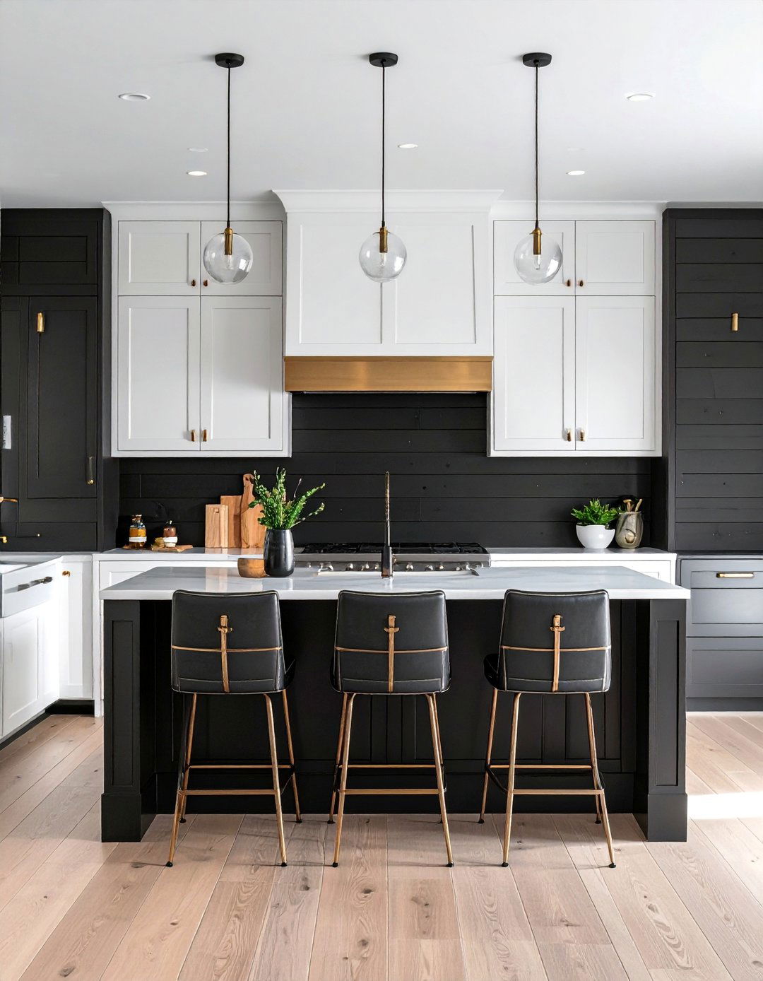 Black Shiplap Backsplash for a Modern Edge - 30 Shiplap Backsplash Ideas for Your Kitchen Makeover
