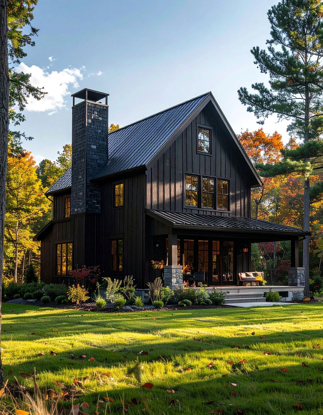 Black Stained Wood Siding - 40 Black Modern Farmhouse Exterior Design Ideas for a Sleek Look