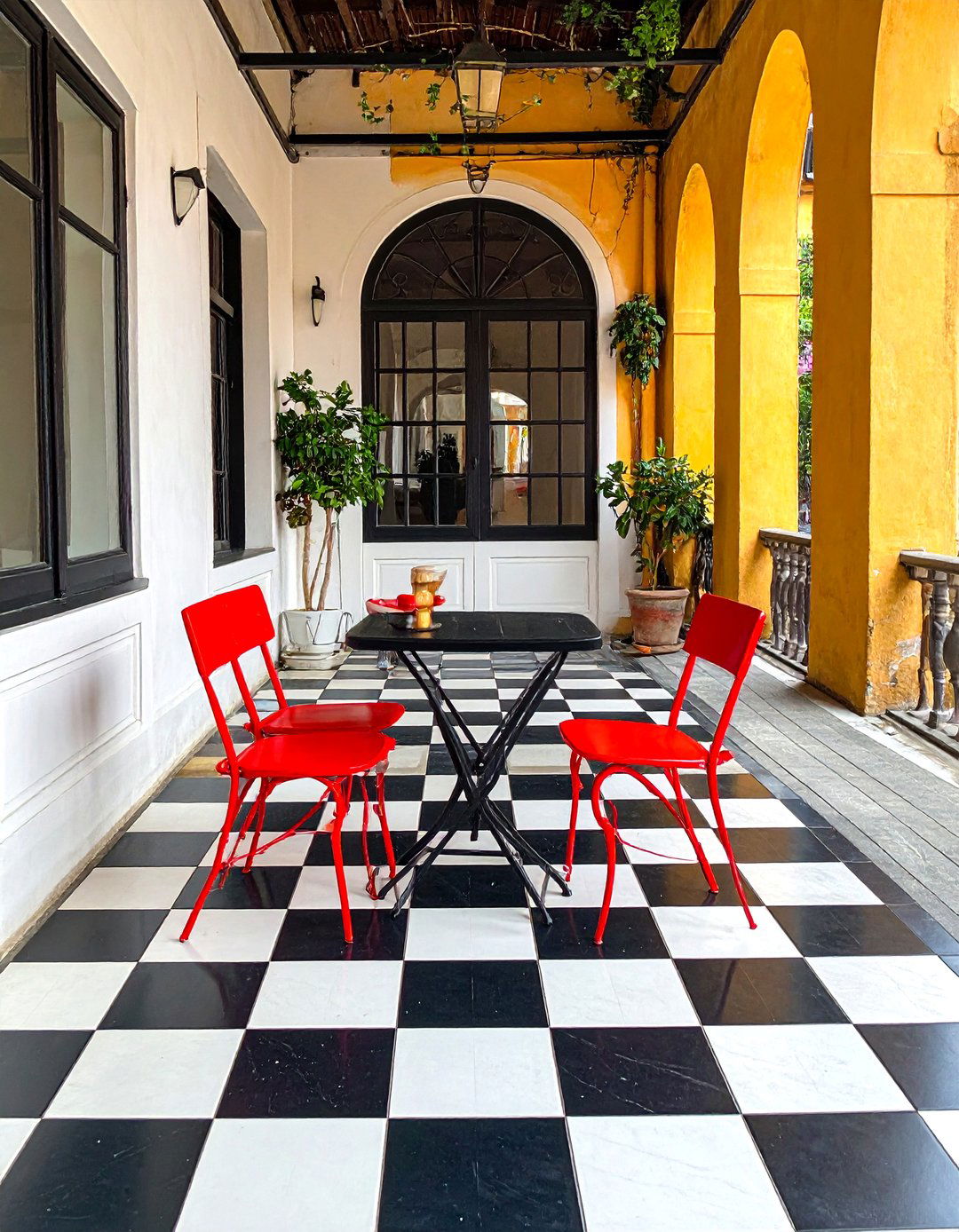 Black and White Checkerboard Patio Tiles - 30 Patio Tile Ideas for a Stylish Outdoor Space