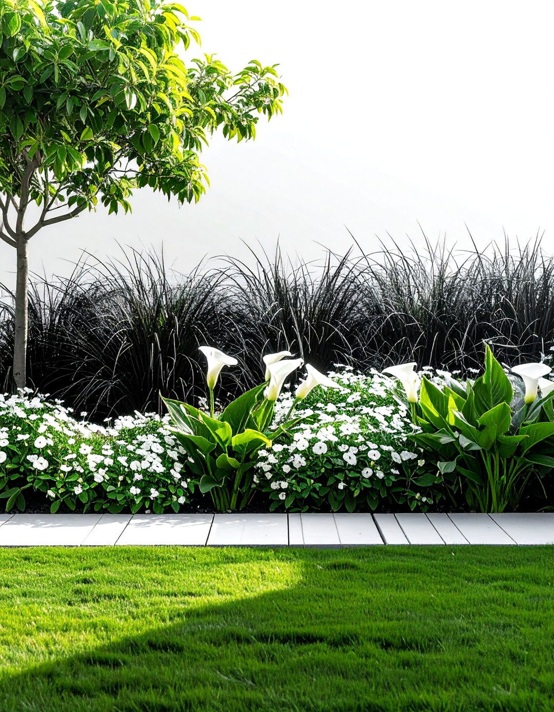 Black and White Contrasting Garden Colour Scheme - 30 Garden Colour Schemes to Brighten Your Outdoor Space
