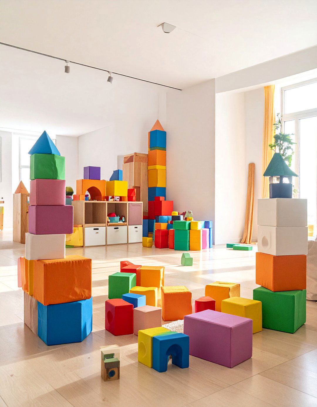 Block Building Territory - 40 Fun and Functional Playroom Ideas for Kids