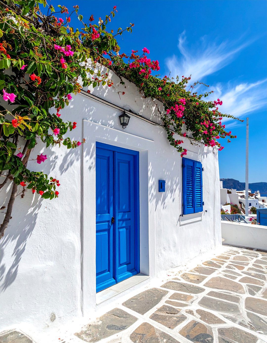 Blue Painted Doors and Shutters - 20 Greek Style Home Ideas for a Mediterranean Vibe