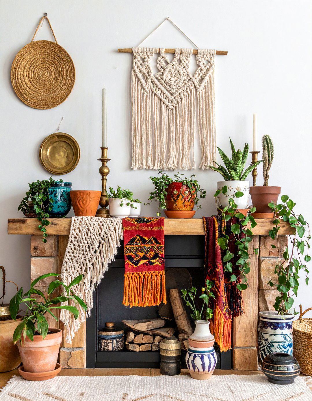 Bohemian Eclectic Mix - 40 Stylish Mantel Decor Ideas for Every Season
