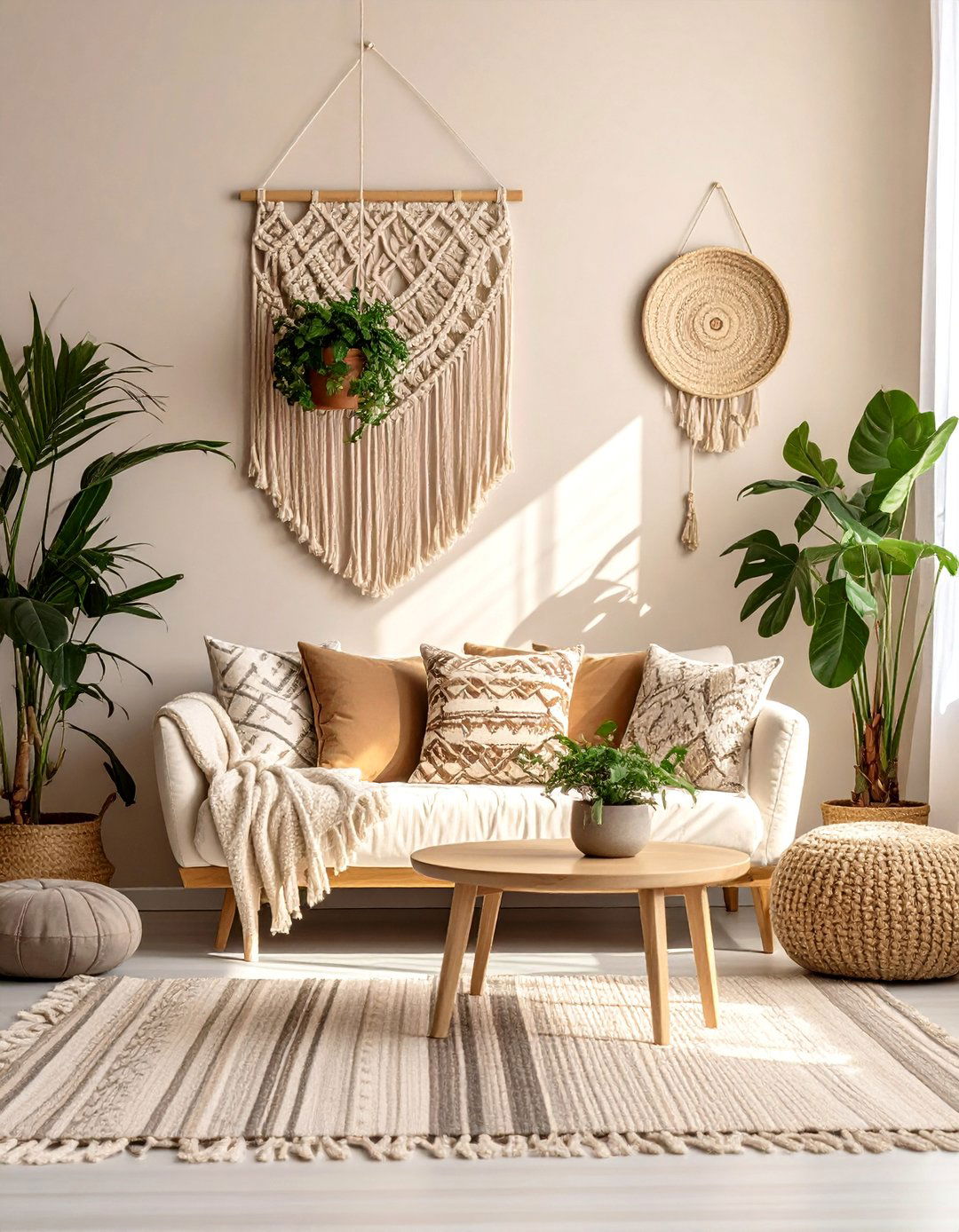 Bohemian Monochromatic Living Room - 25 Monochromatic Living Room Ideas for a Cohesive Look