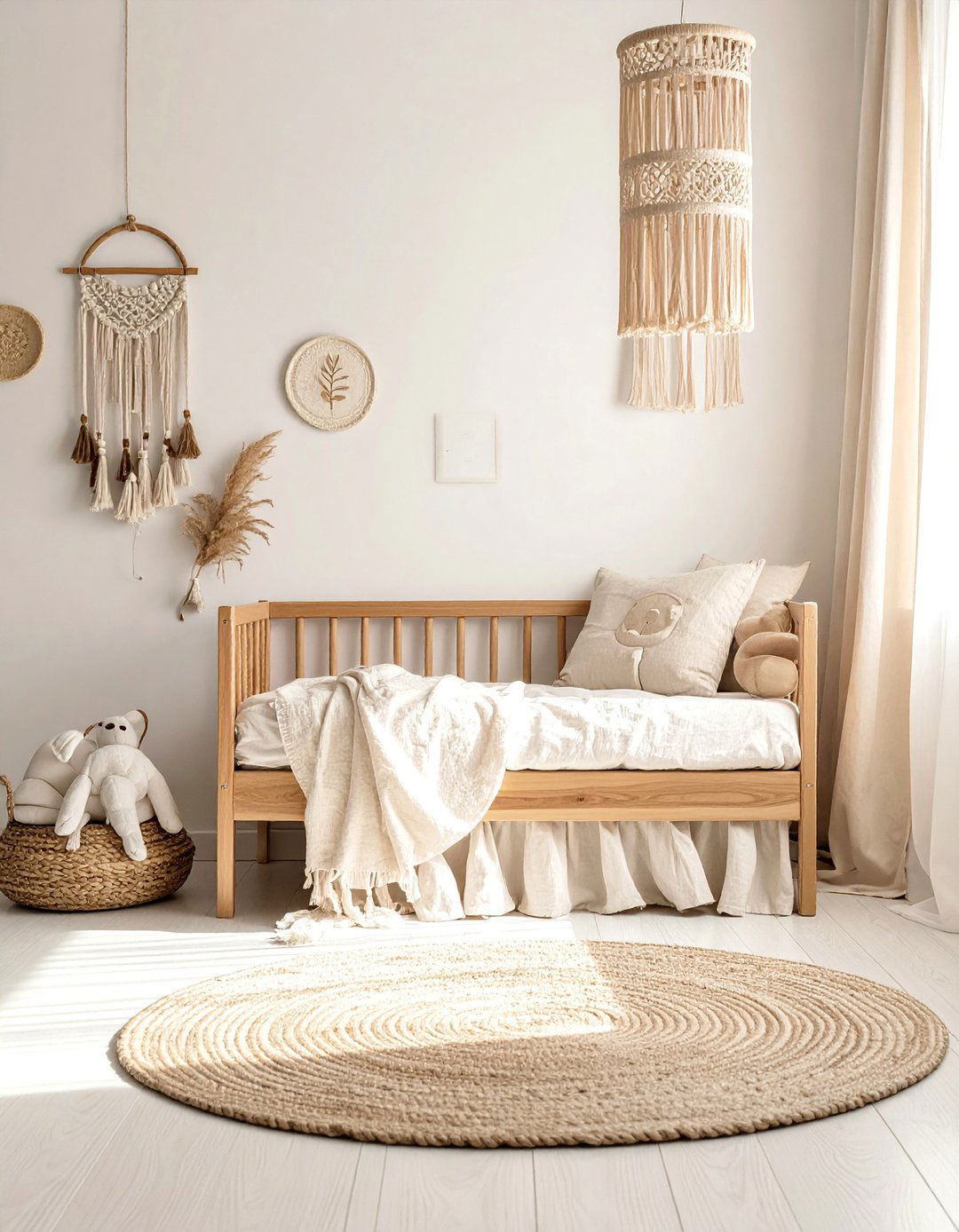 Boho Toddler Room with a Neutral Color Palette - 20 Boho Toddler Room Ideas for a Chic and Playful Space