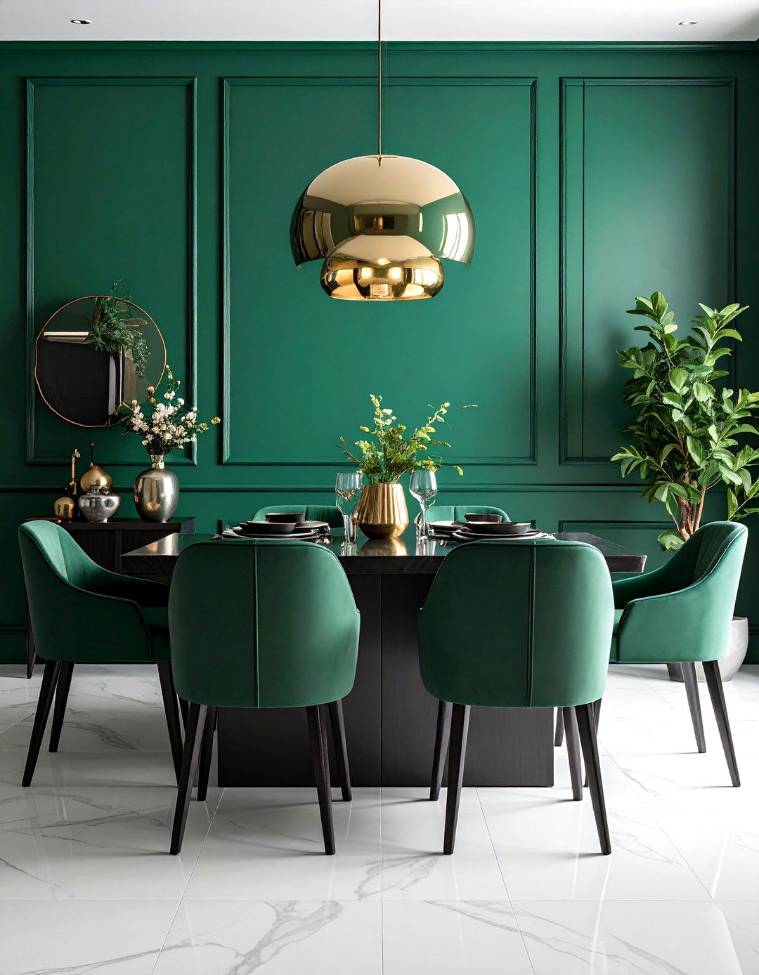 Bold Jewel Tone Wall Colors - 40 Dining Room Decor Ideas to Elevate Your Meals