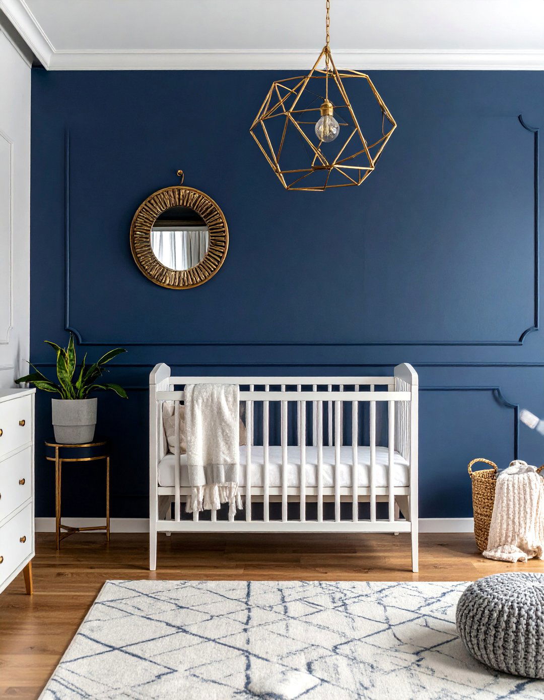 Bold Navy and Gold Nursery - 40 Adorable Nursery Ideas for Your Baby's Room