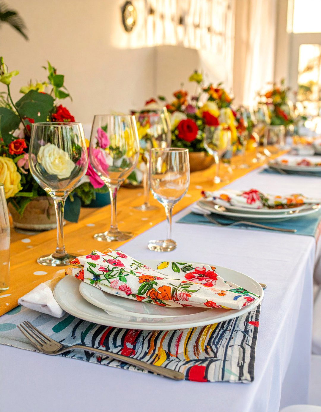 Bold Pattern Mixing Techniques - 30 Wedding Table Decoration Ideas for a Dreamy Setup