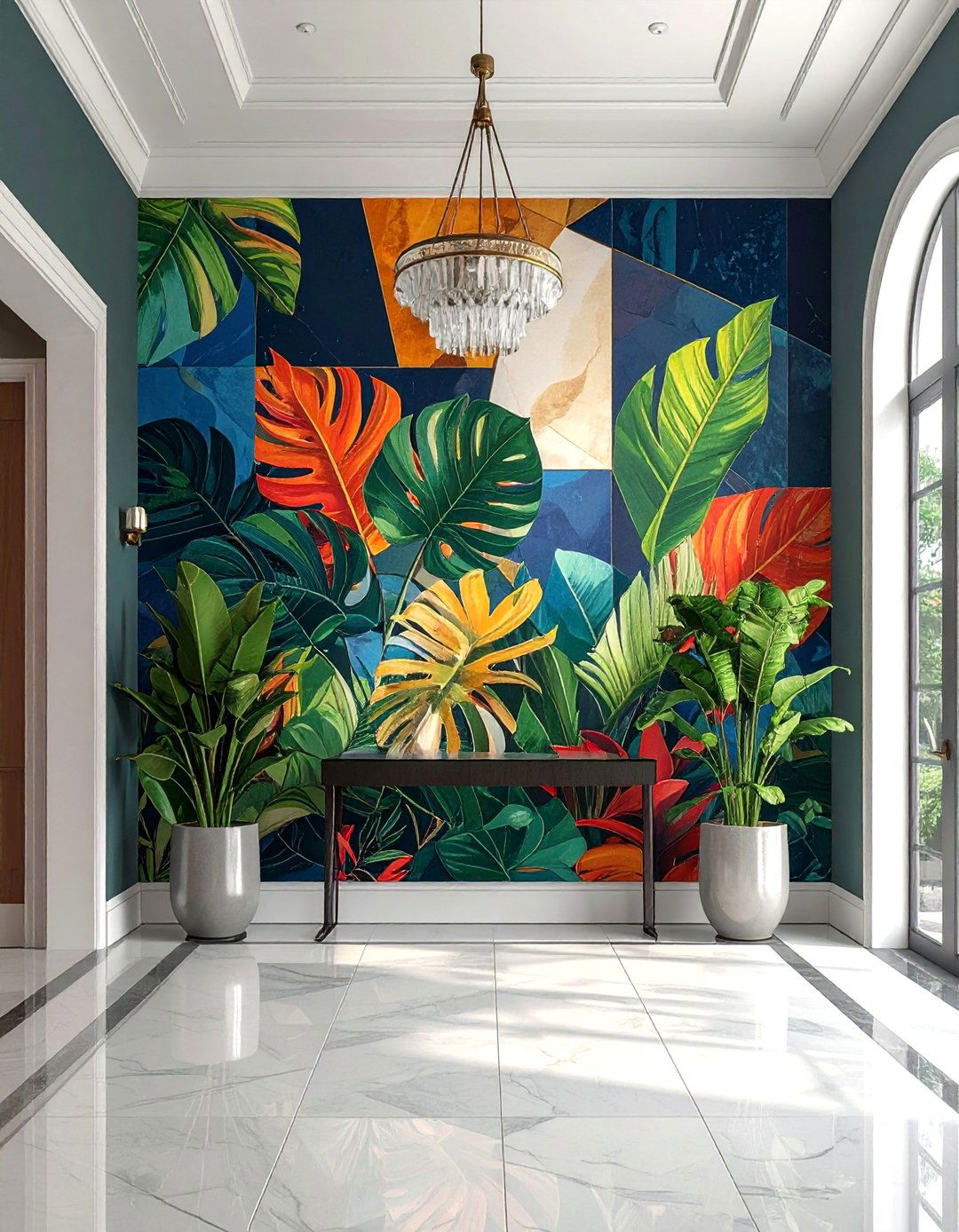 Bold Wallpaper Statement - 50 Foyer Decor Ideas to Make a Grand First Impression