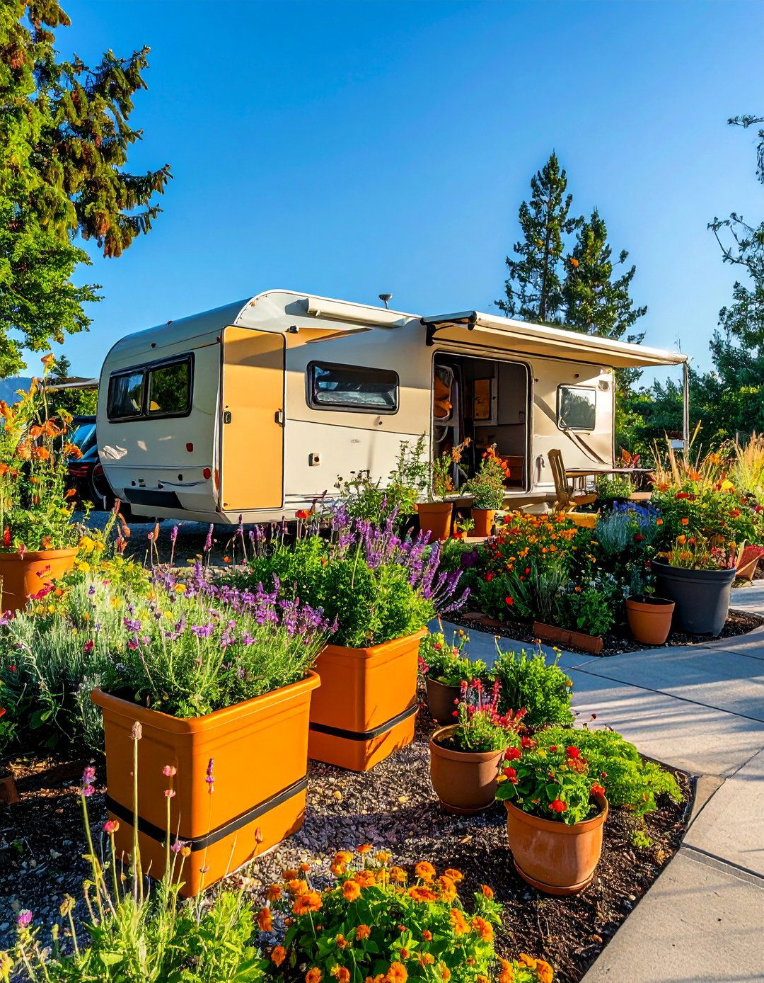 Botanical Garden Oasis - 30 RV Campsite Decorating Ideas for a Cozy Outdoor Retreat