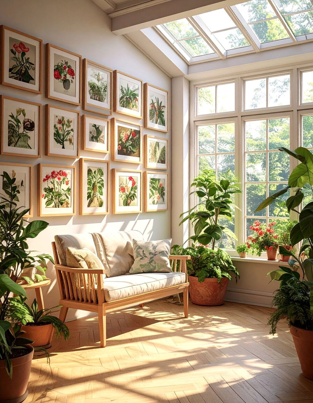 Botanical and Floral Prints Gallery Wall - 40 Gallery Wall Ideas to Showcase Your Style