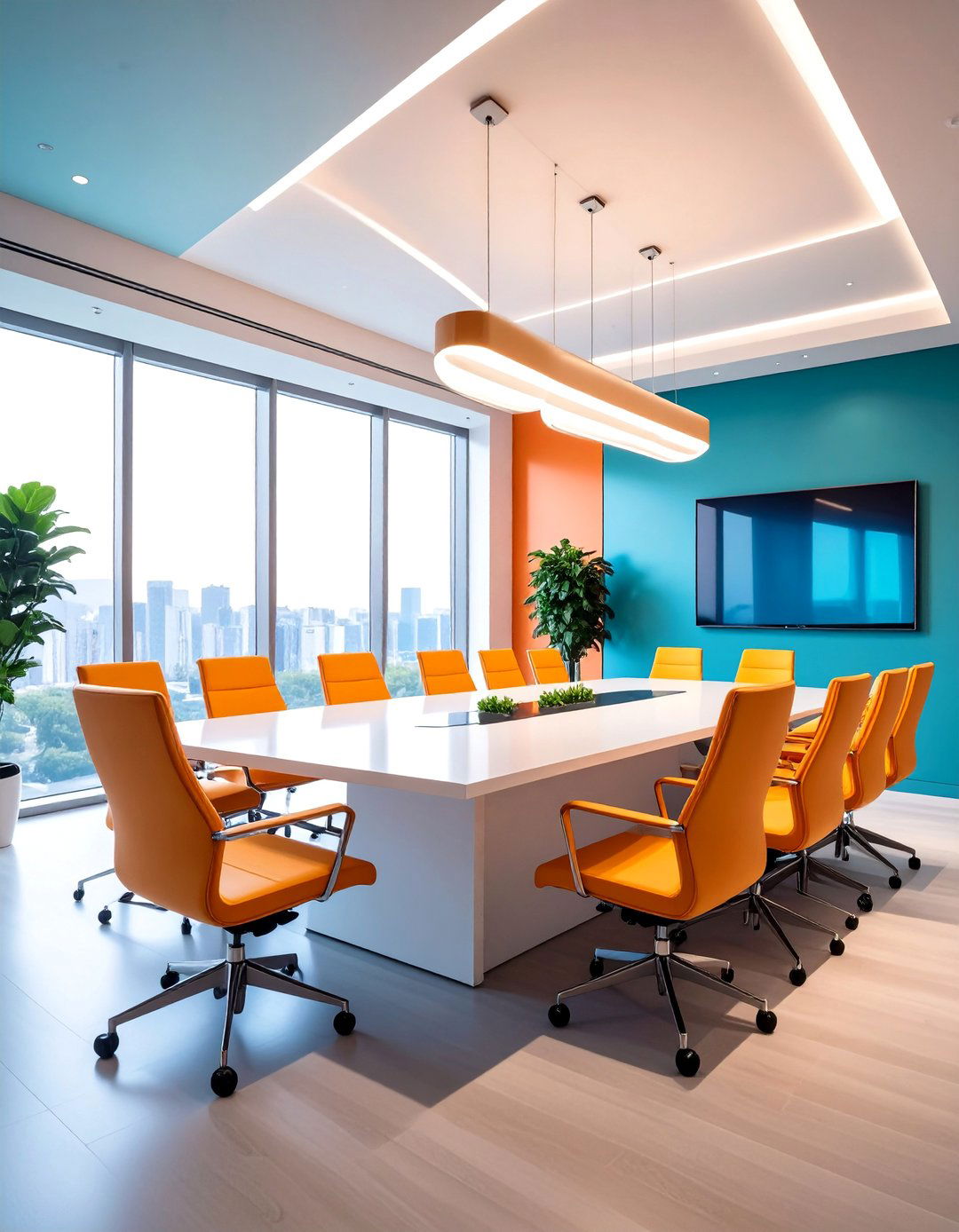 Brand Focused Conference Room Identity - 25 Conference Room Design Ideas and Inspiration for Work