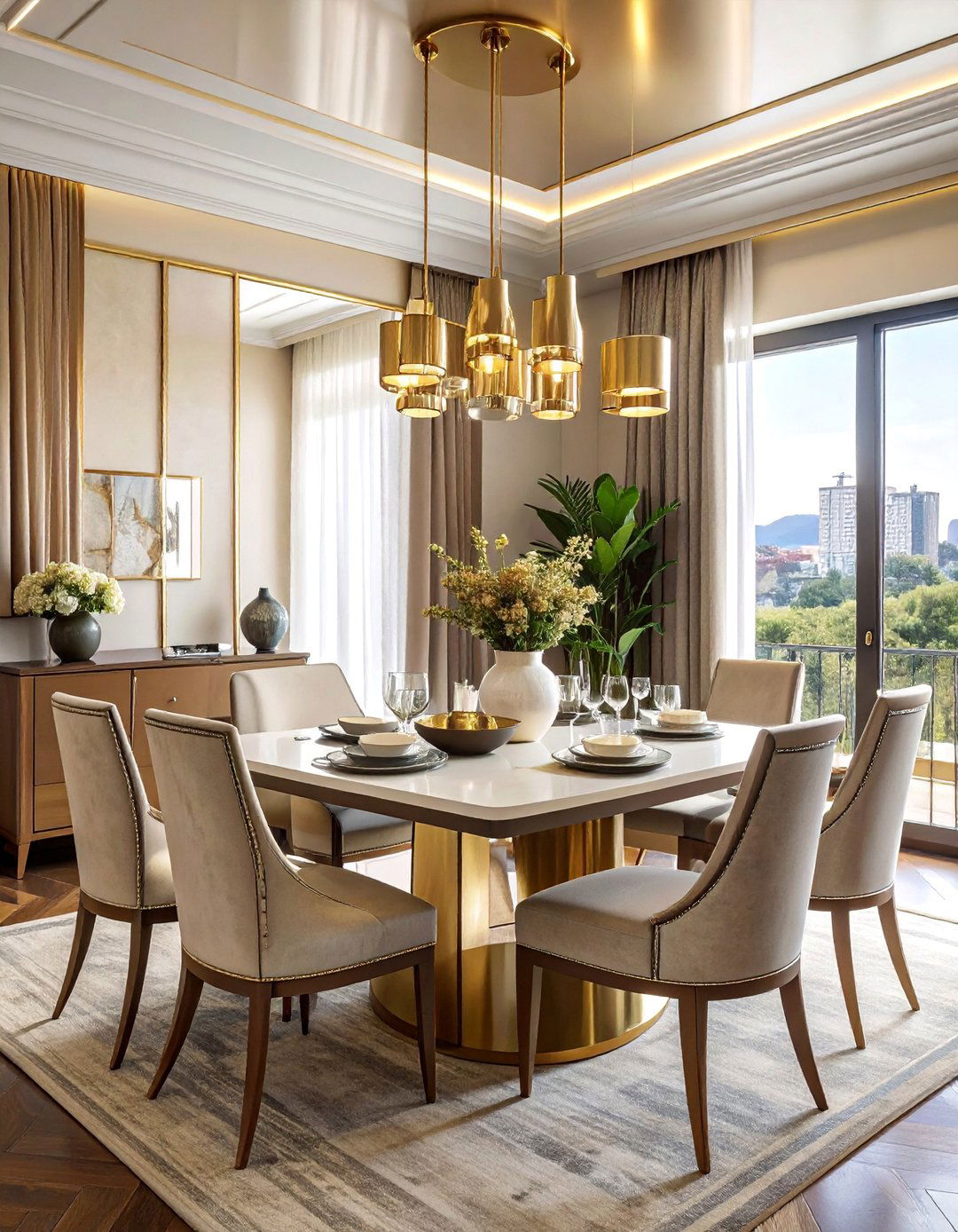 Brass Hardware and Fixtures - 40 Dining Room Decor Ideas to Elevate Your Meals