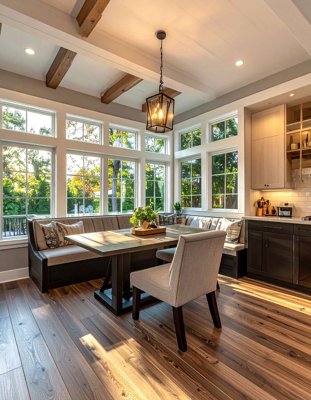 Breakfast Nook and Coffee Bar - 35 Three Season Porch Ideas for Year-Round Comfort