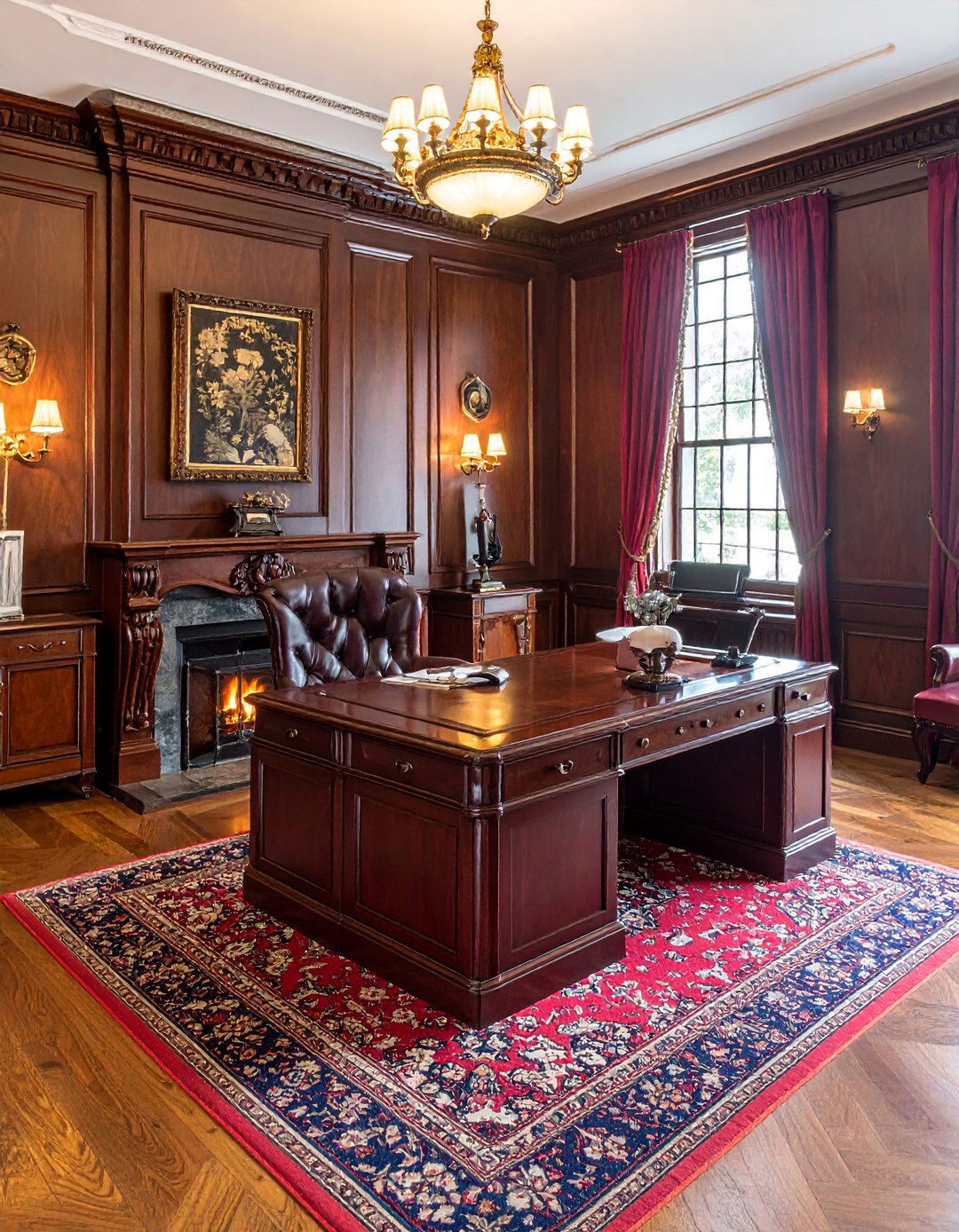 British Victorian Study - 20 Cigar Room Ideas for a Luxurious Smoking Lounge