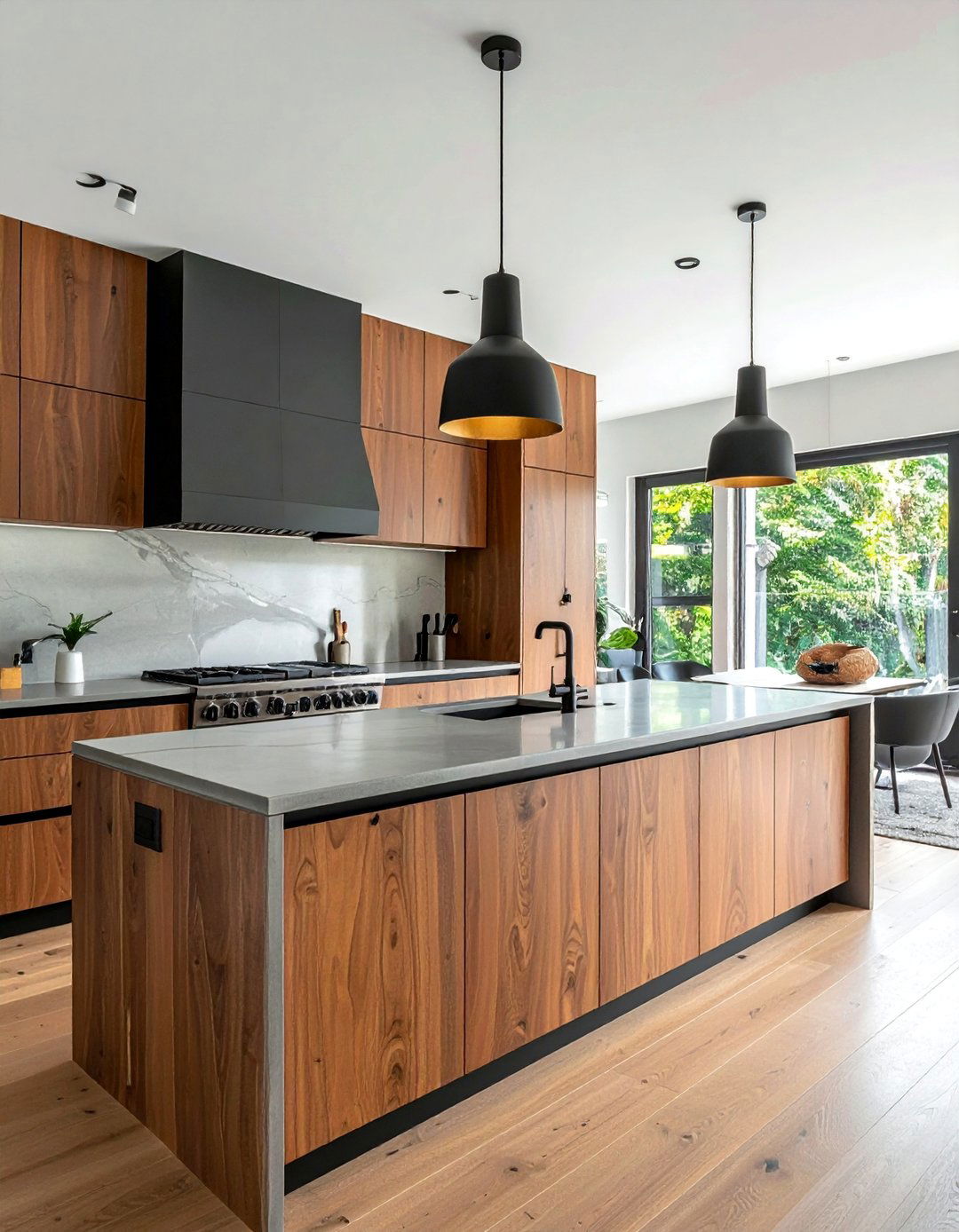 Brown Kitchen with Black Accents - 20 Brown Kitchen Ideas for a Warm, Earthy Feel