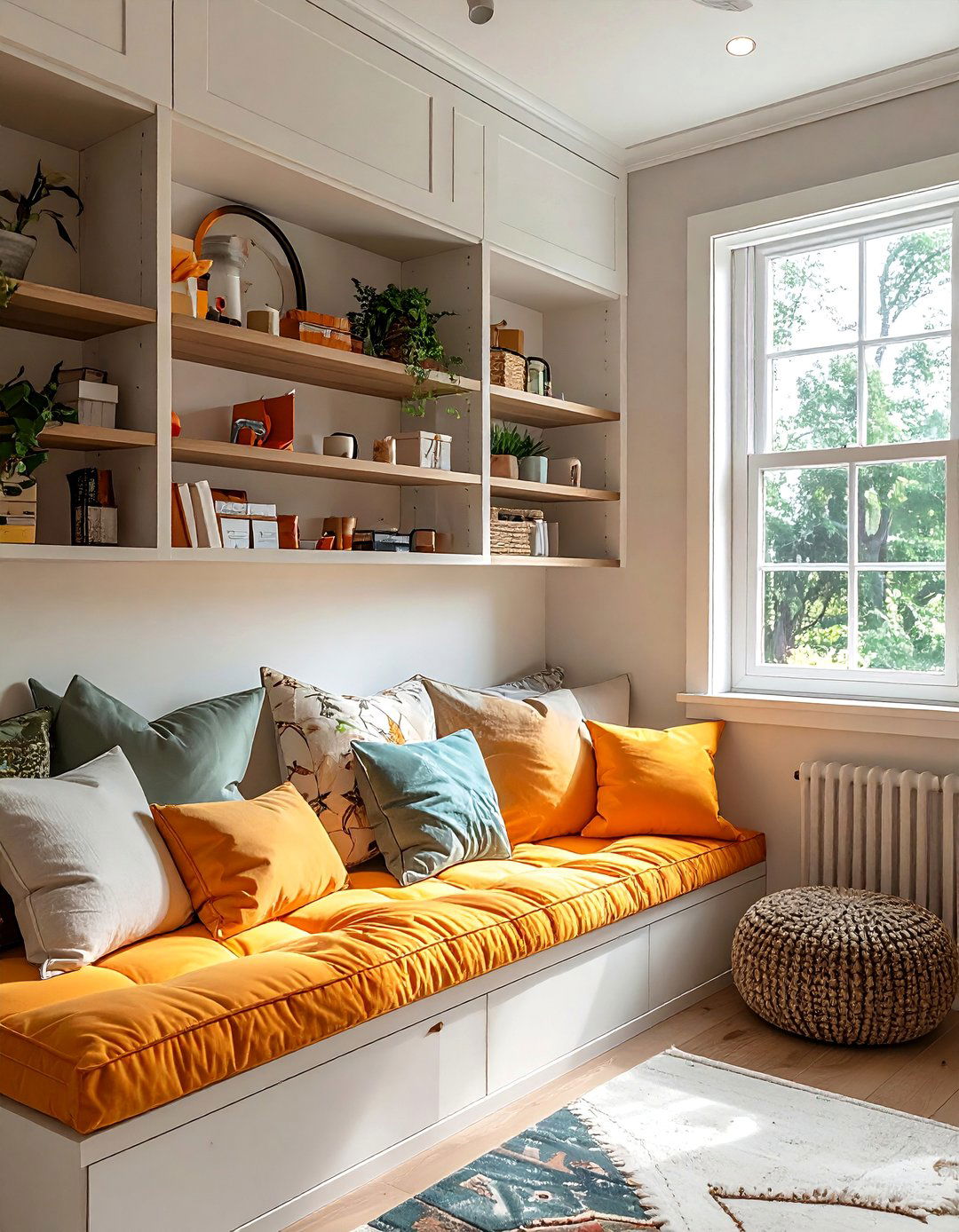 Built in Storage Bench Workspace - 25 Craft Room Ideas for an Organized and Creative Space