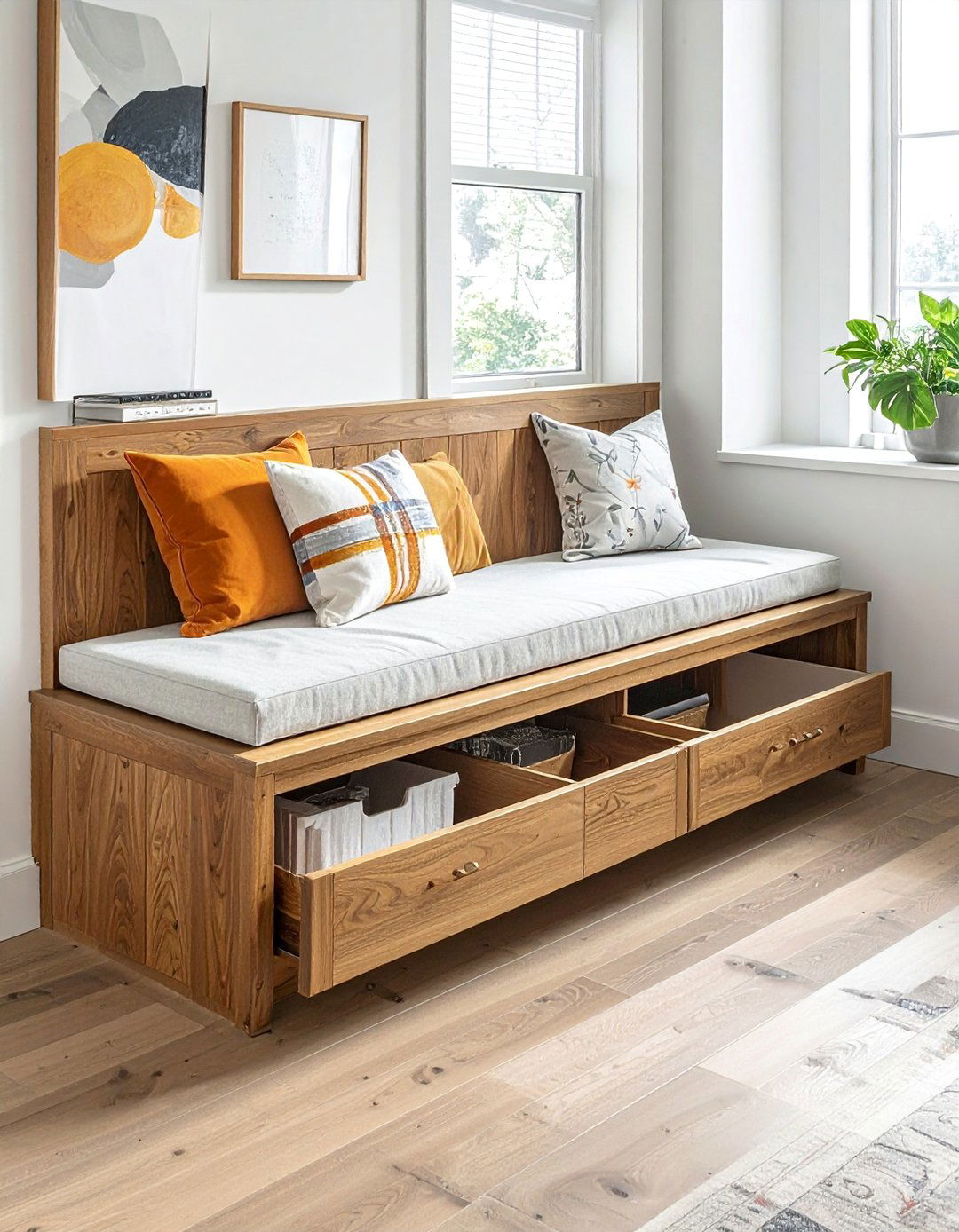 Built in Storage Bench - 40 Window Seat Ideas for a Cozy and Functional Space