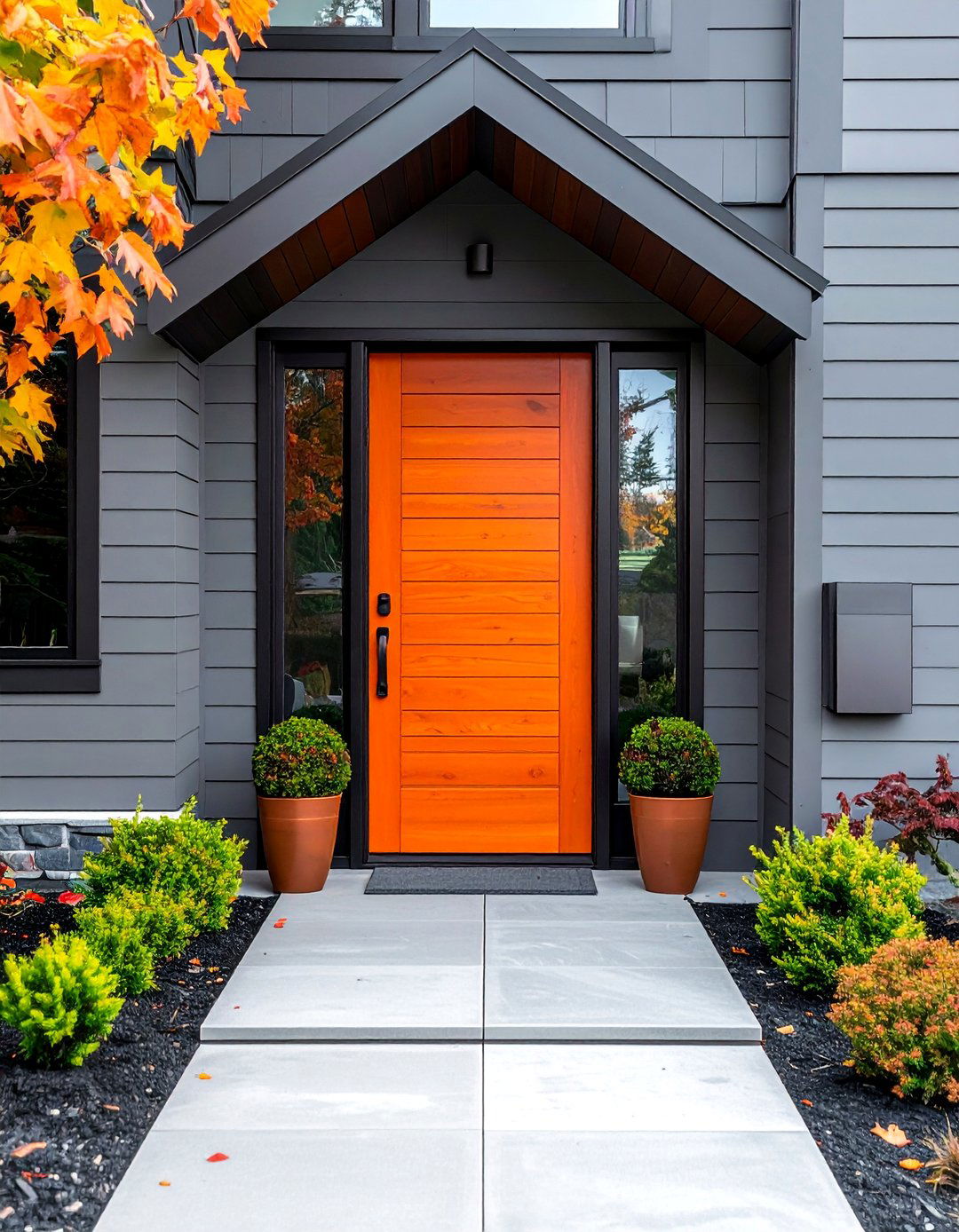 Burnt Orange Cedar Front Door - 20 Cedar Front Door Colors Ideas to Boost Curb Appeal