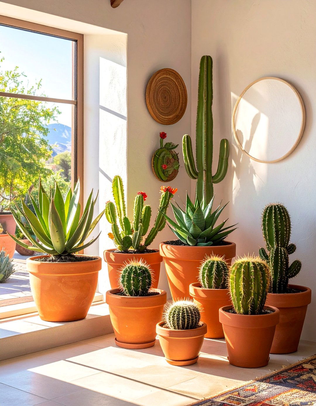 Cacti and Succulent Southwestern Living Room - 25 Southwestern Living Room Ideas for a Cozy Retreat