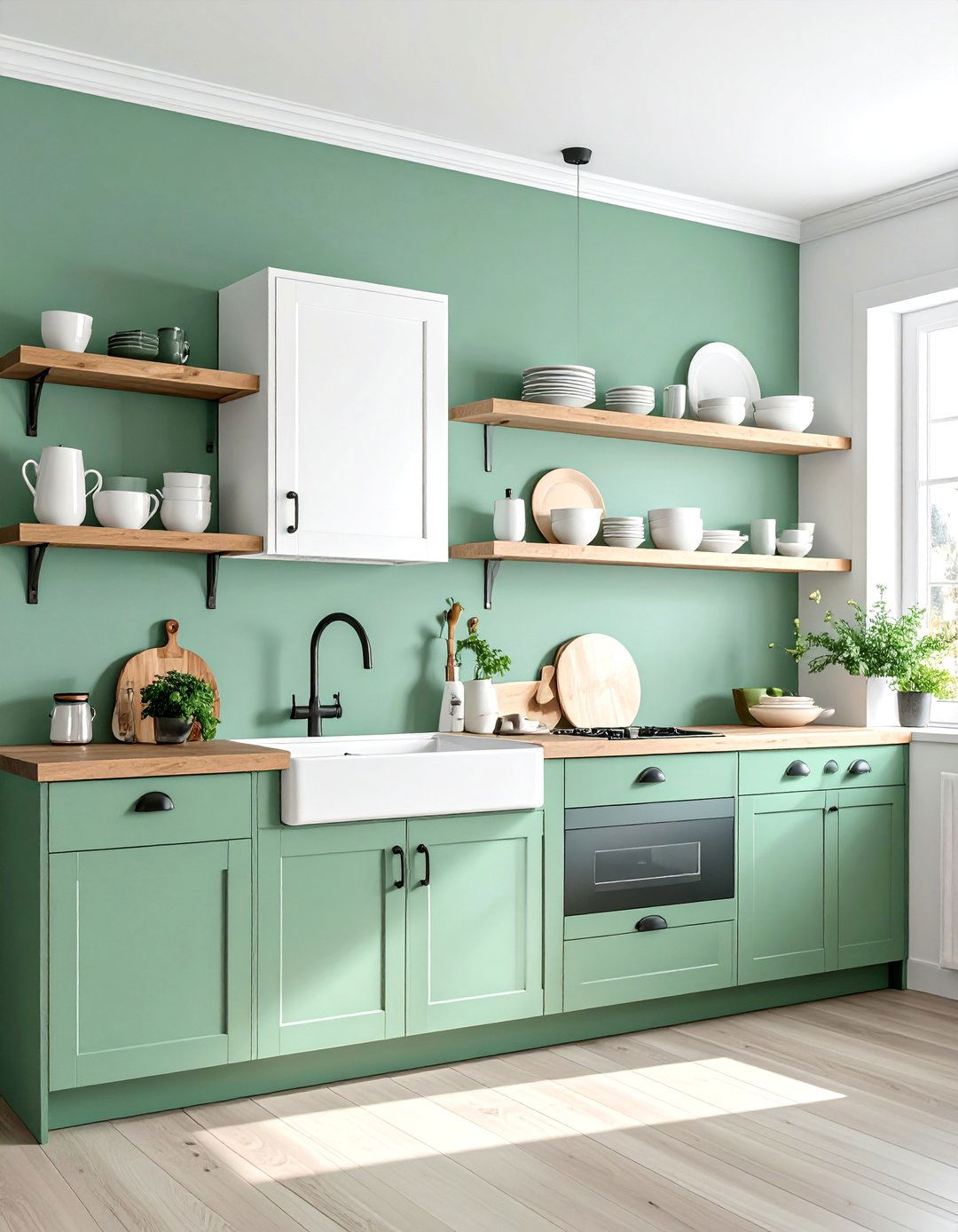 Calming Seafoam Green Kitchen Walls - 15 Seafoam Green Kitchen Ideas for a Fresh Look
