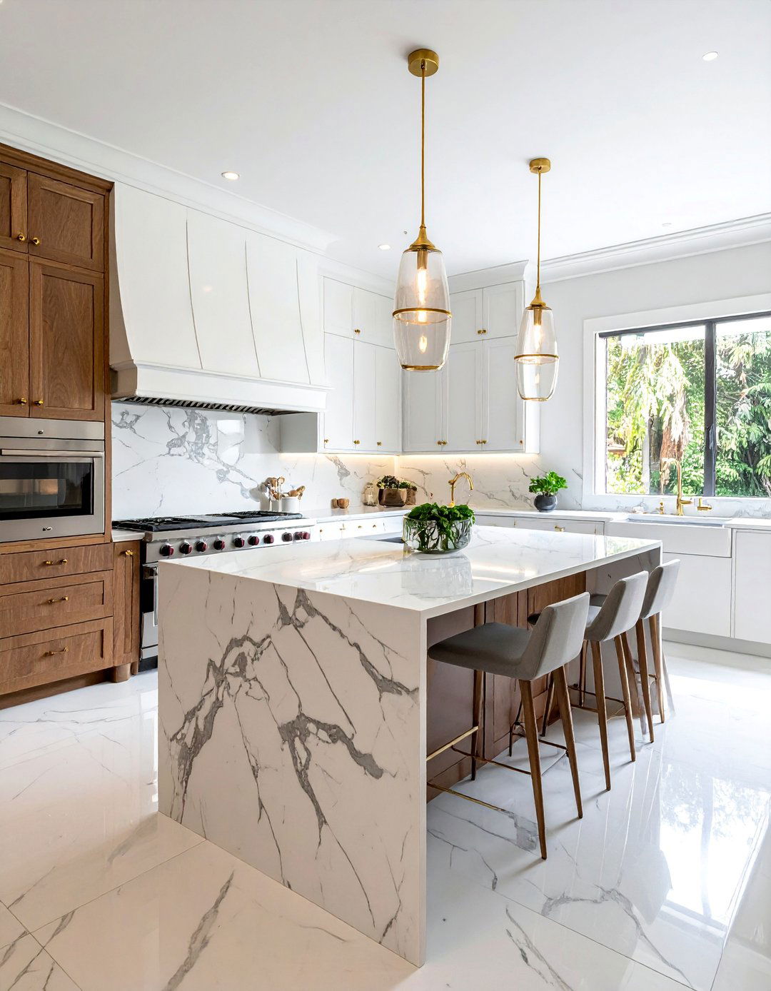Carrara Marble Kitchen Design - 20 Italian Interior Design Ideas for a Timeless Home