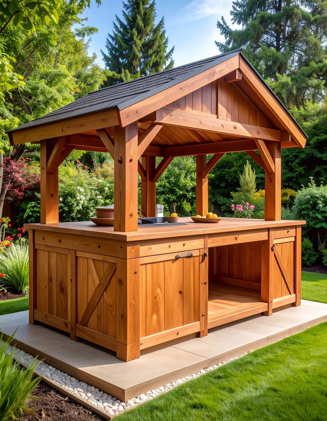 Cedar Wood Premium Construction - 20 Mud Kitchen Ideas for Outdoor Play Fun