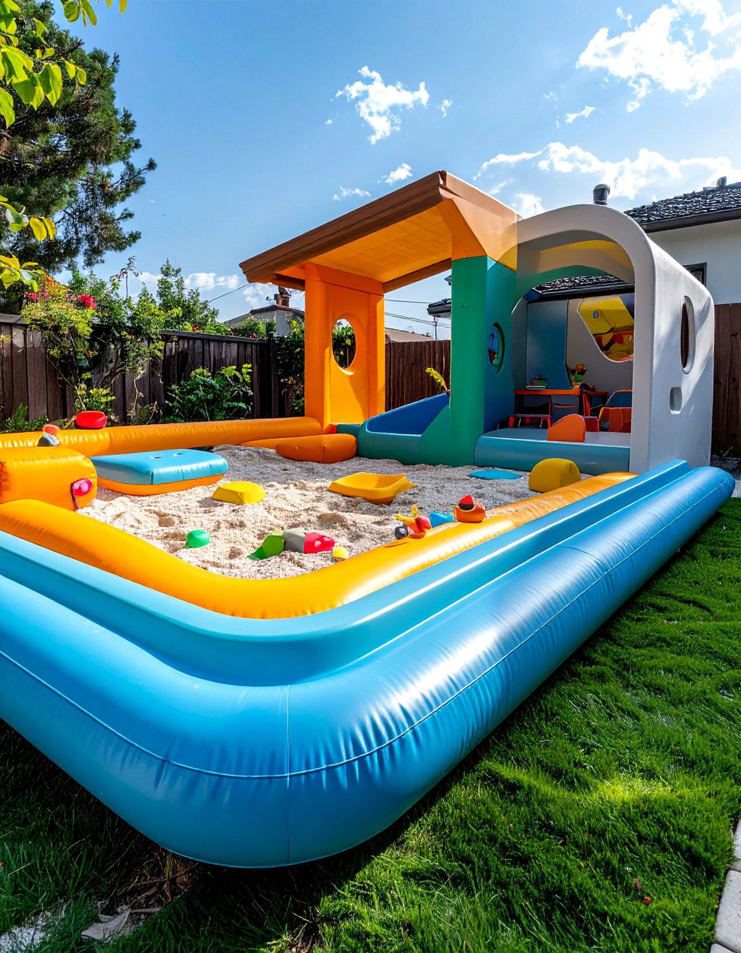 Childrens Play Deck with Safety Features - 20 Floating Deck Ideas for a Modern Outdoor Living Space