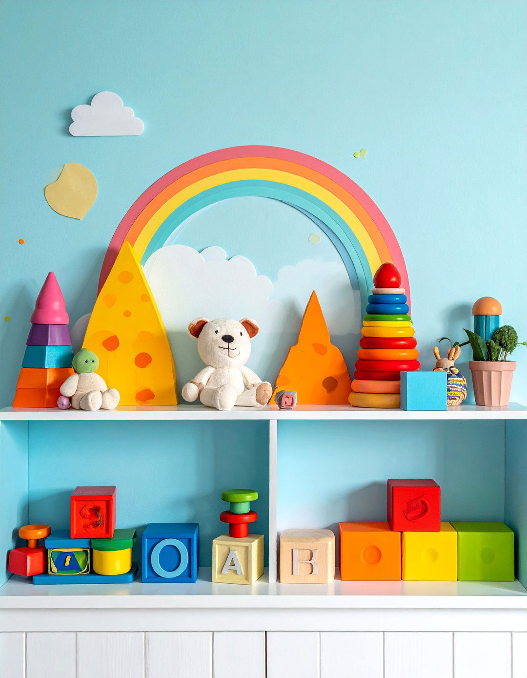 Childrens Playful Colors - 40 Stylish Mantel Decor Ideas for Every Season